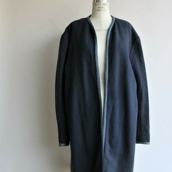 Vintage 1940s Movie Costume Coat, Navy Blue Wool, Hollywood Memorabilia - Picture 2 of 13